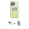 MARSİLYAN™- iPhone 13 Pro Max Kılıf Kutup Yansıma Özel Seri - Siyah Joko 5D Cam + Pers Alüminyum Kamera Lens - LT