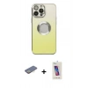 MARSİLYAN™- iPhone 13 Pro Max Kılıf Kutup Yansıma Özel Seri - Siyah Joko 5D Cam + Renkli Kamera Lens Koruma Cam - SI