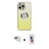 MARSİLYAN™- iPhone 13 Pro Max Kılıf Kutup Yansıma Özel Seri - Siyah Joko 5D Cam + Sierra Blue Pers Alüminyum Kamera Lens