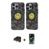 MARSİLYAN™- iPhone 13 Pro Max Kılıf Nova Doku Koleksiyonu - Şeffaf 360 Full Body Arka Koruyucu + Gold Raze Metal Kamera Lens