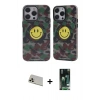 MARSİLYAN™- iPhone 13 Pro Max Kılıf Nova Doku Koleksiyonu - Şeffaf 360 Full Body Arka Koruyucu + Rainbow Kamera Lens Koruma Cam - REGD