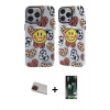 MARSİLYAN™- iPhone 13 Pro Max Kılıf Nova Doku Koleksiyonu - Şeffaf 360 Full Body Arka Koruyucu + Rainbow Kamera Lens Koruma Cam - KI