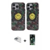 MARSİLYAN™- iPhone 13 Pro Max Kılıf Nova Doku Koleksiyonu - Şeffaf 360 Full Body Arka Koruyucu + Pers Alüminyum Kamera Lens - SABE