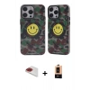MARSİLYAN™- iPhone 13 Pro Max Kılıf Nova Doku Koleksiyonu - Şeffaf Maxco Cam Ekran Koruyucu + Pers Alüminyum Kamera Lens - KI