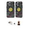 MARSİLYAN™- iPhone 13 Pro Max Kılıf Nova Doku Koleksiyonu - Şeffaf Maxco Cam Ekran Koruyucu + Pers Alüminyum Kamera Lens - GD