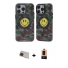 MARSİLYAN™- iPhone 13 Pro Max Kılıf Nova Doku Koleksiyonu - Şeffaf Maxco Cam Ekran Koruyucu + Rainbow Kamera Lens Koruma Cam - KI