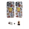 MARSİLYAN™- iPhone 13 Pro Max Kılıf Nova Doku Koleksiyonu - Şeffaf Maxco Cam Ekran Koruyucu + Rainbow Kamera Lens Koruma Cam - KI