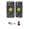 MARSİLYAN™- iPhone 13 Pro Max Kılıf Nova Doku Koleksiyonu - Şeffaf Maxco Cam Ekran Koruyucu + Rainbow Kamera Lens Koruma Cam - MI