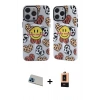 MARSİLYAN™- iPhone 13 Pro Max Kılıf Nova Doku Koleksiyonu - Şeffaf Maxco Cam Ekran Koruyucu + Rainbow Kamera Lens Koruma Cam - MI