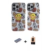 MARSİLYAN™- iPhone 13 Pro Max Kılıf Nova Doku Koleksiyonu - Şeffaf Maxco Cam Ekran Koruyucu + Renkli Kamera Lens Koruma Cam - MI