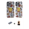 MARSİLYAN™- iPhone 13 Pro Max Kılıf Nova Doku Koleksiyonu - Şeffaf Maxco Cam Ekran Koruyucu + Renkli Kamera Lens Koruma Cam - SI