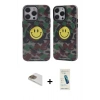 MARSİLYAN™- iPhone 13 Pro Max Kılıf Nova Doku Koleksiyonu - Şeffaf Pasifik Cam Ekran Koruyucu + Gold Pers Alüminyum Kamera Lens