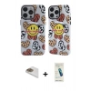 MARSİLYAN™- iPhone 13 Pro Max Kılıf Nova Doku Koleksiyonu - Şeffaf Pasifik Cam Ekran Koruyucu + Gold Pers Alüminyum Kamera Lens