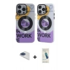 MARSİLYAN™- iPhone 13 Pro Max Kılıf Nova Doku Koleksiyonu - Şeffaf Pasifik Cam Ekran Koruyucu + Pers Alüminyum Kamera Lens - LT