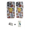 MARSİLYAN™- iPhone 13 Pro Max Kılıf Nova Doku Koleksiyonu - Şeffaf Pasifik Cam Ekran Koruyucu + Mor Rainbow Kamera Lens Koruma Cam