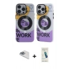 MARSİLYAN™- iPhone 13 Pro Max Kılıf Nova Doku Koleksiyonu - Şeffaf Pasifik Cam Ekran Koruyucu + Pers Alüminyum Kamera Lens - SABE