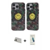 MARSİLYAN™- iPhone 13 Pro Max Kılıf Nova Doku Koleksiyonu - Şeffaf Pasifik Cam Ekran Koruyucu + Rainbow Kamera Lens Koruma Cam - BZ