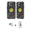 MARSİLYAN™- iPhone 13 Pro Max Kılıf Nova Doku Koleksiyonu - Şeffaf Pasifik Cam Ekran Koruyucu + Pers Alüminyum Kamera Lens - SABE