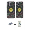 MARSİLYAN™- iPhone 13 Pro Max Kılıf Nova Doku Koleksiyonu - Şeffaf Pasifik Cam Ekran Koruyucu + Renkli Kamera Lens Koruma Cam - YL