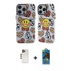 MARSİLYAN™- iPhone 13 Pro Max Kılıf Nova Doku Koleksiyonu - Siyah 18D Cam Ekran Koruyucu + Shine Kamera Lens - GD