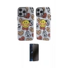 MARSİLYAN™- iPhone 13 Pro Max Kılıf Nova Doku Koleksiyonu - Siyah 3D Antistatik Hayalet Cam Ekran Koruyucu