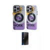 MARSİLYAN™- iPhone 13 Pro Max Kılıf Nova Doku Koleksiyonu - Siyah 3D Antistatik Hayalet Cam Ekran Koruyucu