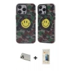 MARSİLYAN™- iPhone 13 Pro Max Kılıf Nova Doku Koleksiyonu - Siyah 6D Mat Seramik Hayalet Nano Ekran Koruyucu + Rainbow Kamera Lens Koruma Cam - BZ