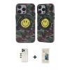 MARSİLYAN™- iPhone 13 Pro Max Kılıf Nova Doku Koleksiyonu - Siyah 6D Mat Seramik Hayalet Nano Ekran Koruyucu + Shine Kamera Lens - GD