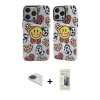 MARSİLYAN™- iPhone 13 Pro Max Kılıf Nova Doku Koleksiyonu - Siyah 6D Mat Seramik Hayalet Nano Ekran Koruyucu + Pers Alüminyum Kamera Lens - LT