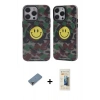 MARSİLYAN™- iPhone 13 Pro Max Kılıf Nova Doku Koleksiyonu - Siyah 6D Mat Seramik Hayalet Nano Ekran Koruyucu + Mor Metal Kamera Lens Koruma Cam