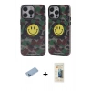 MARSİLYAN™- iPhone 13 Pro Max Kılıf Nova Doku Koleksiyonu - Siyah 6D Mat Seramik Hayalet Nano Ekran Koruyucu + Shine Kamera Lens Koruma Cam - MI