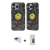 MARSİLYAN™- iPhone 13 Pro Max Kılıf Nova Doku Koleksiyonu - Siyah 6D Mat Seramik Hayalet Nano Ekran Koruyucu + Pers Alüminyum Kamera Lens - LT