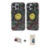 MARSİLYAN™- iPhone 13 Pro Max Kılıf Nova Doku Koleksiyonu - Siyah 6D Mat Seramik Hayalet Nano Ekran Koruyucu + Rainbow Kamera Lens Koruma Cam - KI