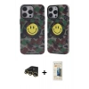 MARSİLYAN™- iPhone 13 Pro Max Kılıf Nova Doku Koleksiyonu - Siyah 6D Mat Seramik Hayalet Nano Ekran Koruyucu + Raze Metal Kamera Lens - GD