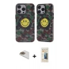 MARSİLYAN™- iPhone 13 Pro Max Kılıf Nova Doku Koleksiyonu - Siyah 6D Mat Seramik Hayalet Nano Ekran Koruyucu + Pers Alüminyum Kamera Lens - GD