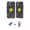 MARSİLYAN™- iPhone 13 Pro Max Kılıf Nova Doku Koleksiyonu - Siyah Bilvis 3D Cam Ekran Koruyucu + Metal Kamera Lens Koruma Cam - AKYL