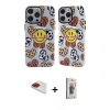 MARSİLYAN™- iPhone 13 Pro Max Kılıf Nova Doku Koleksiyonu - Siyah Bilvis 3D Cam Ekran Koruyucu + Pers Alüminyum Kamera Lens - KI