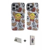 MARSİLYAN™- iPhone 13 Pro Max Kılıf Nova Doku Koleksiyonu - Siyah Bilvis 3D Cam Ekran Koruyucu + Rainbow Kamera Lens Koruma Cam - REGD