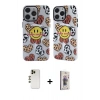 MARSİLYAN™- iPhone 13 Pro Max Kılıf Nova Doku Koleksiyonu - Siyah Bilvis 3D Cam Ekran Koruyucu + Shine Kamera Lens - GD