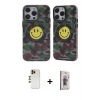 MARSİLYAN™- iPhone 13 Pro Max Kılıf Nova Doku Koleksiyonu - Siyah Bilvis 3D Cam Ekran Koruyucu + Shine Kamera Lens - GD