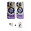 MARSİLYAN™- iPhone 13 Pro Max Kılıf Nova Doku Koleksiyonu - Siyah Bilvis 3D Mat Cam Ekran Koruyucu + Pers Alüminyum Kamera Lens - GD