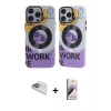 MARSİLYAN™- iPhone 13 Pro Max Kılıf Nova Doku Koleksiyonu - Siyah Bilvis 3D Mat Cam Ekran Koruyucu + Pers Alüminyum Kamera Lens - SABE