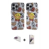 MARSİLYAN™- iPhone 13 Pro Max Kılıf Nova Doku Koleksiyonu - Siyah Bilvis 3D Mat Cam Ekran Koruyucu + Pers Alüminyum Kamera Lens - GI