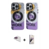 MARSİLYAN™- iPhone 13 Pro Max Kılıf Nova Doku Koleksiyonu - Siyah Bilvis 3D Mat Cam Ekran Koruyucu + Pers Alüminyum Kamera Lens - GI