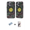 MARSİLYAN™- iPhone 13 Pro Max Kılıf Nova Doku Koleksiyonu - Siyah Bilvis 3D Mat Cam Ekran Koruyucu + Shine Kamera Lens Koruma Cam - MI