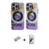 MARSİLYAN™- iPhone 13 Pro Max Kılıf Nova Doku Koleksiyonu - Siyah Bilvis 3D Mat Cam Ekran Koruyucu + Shine Kamera Lens Koruma Cam - MI
