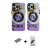 MARSİLYAN™- iPhone 13 Pro Max Kılıf Nova Doku Koleksiyonu - Siyah Bilvis 3D Mat Cam Ekran Koruyucu + Renkli Kamera Lens Koruma Cam - TU