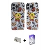 MARSİLYAN™- iPhone 13 Pro Max Kılıf Nova Doku Koleksiyonu - Siyah Bilvis 5in1 3D Magic Cam Ekran Koruyucu + Rainbow Kamera Lens Koruma Cam - REGD
