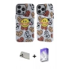 MARSİLYAN™- iPhone 13 Pro Max Kılıf Nova Doku Koleksiyonu - Siyah Bilvis 5in1 3D Magic Cam Ekran Koruyucu + Rainbow Kamera Lens Koruma Cam - BZ