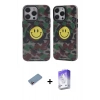 MARSİLYAN™- iPhone 13 Pro Max Kılıf Nova Doku Koleksiyonu - Siyah Bilvis 5in1 3D Magic Cam Ekran Koruyucu + Shine Kamera Lens Koruma Cam - PE